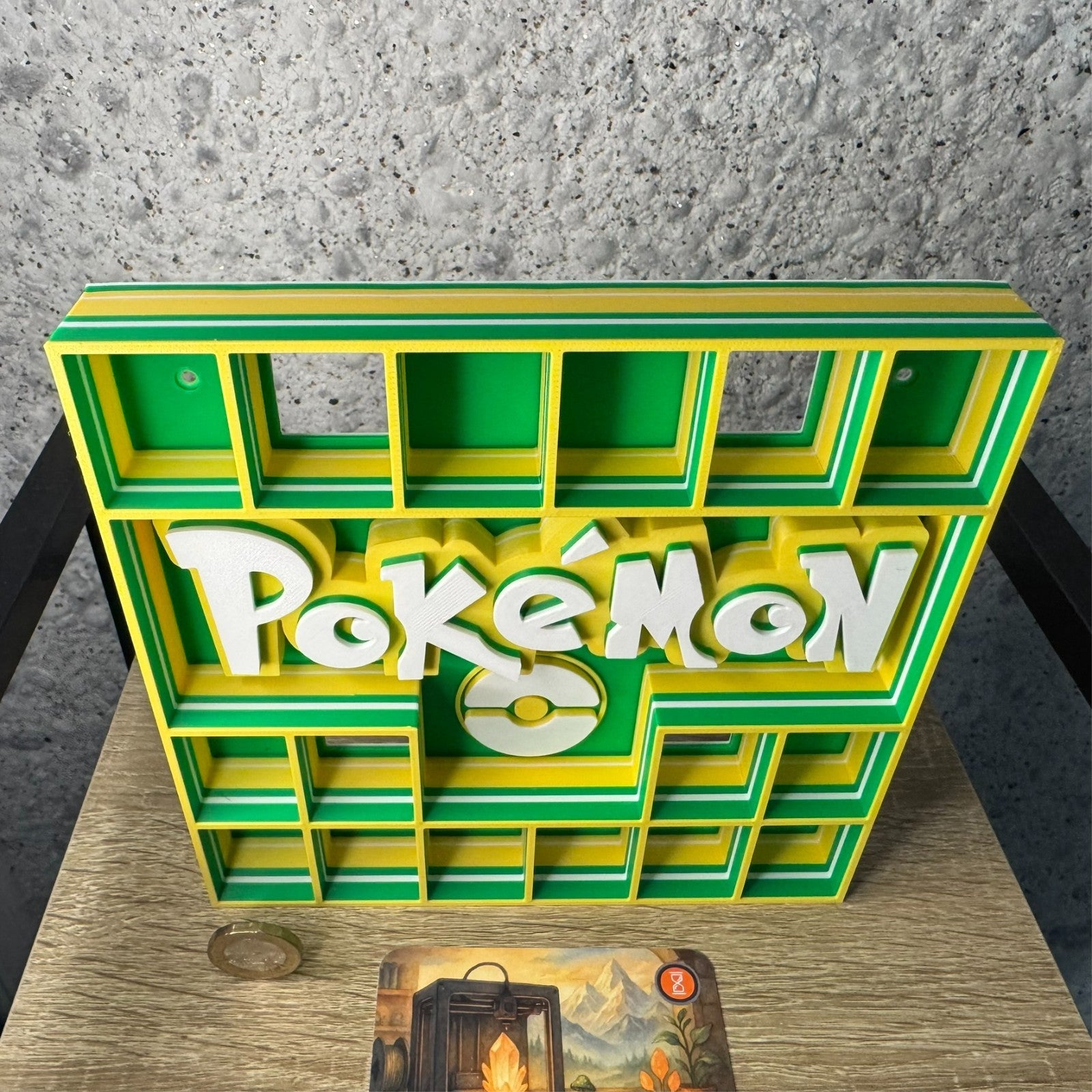 Display Shelf for Bitty Pop Pokemon themed, 16 slots
