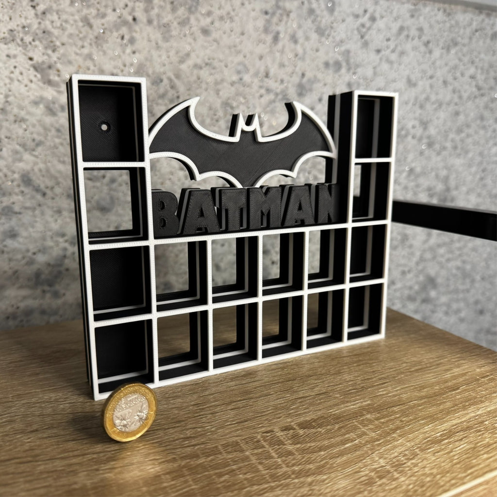 Display Shelf Organizer for 16 Bitty Pop boxes — Batman themed