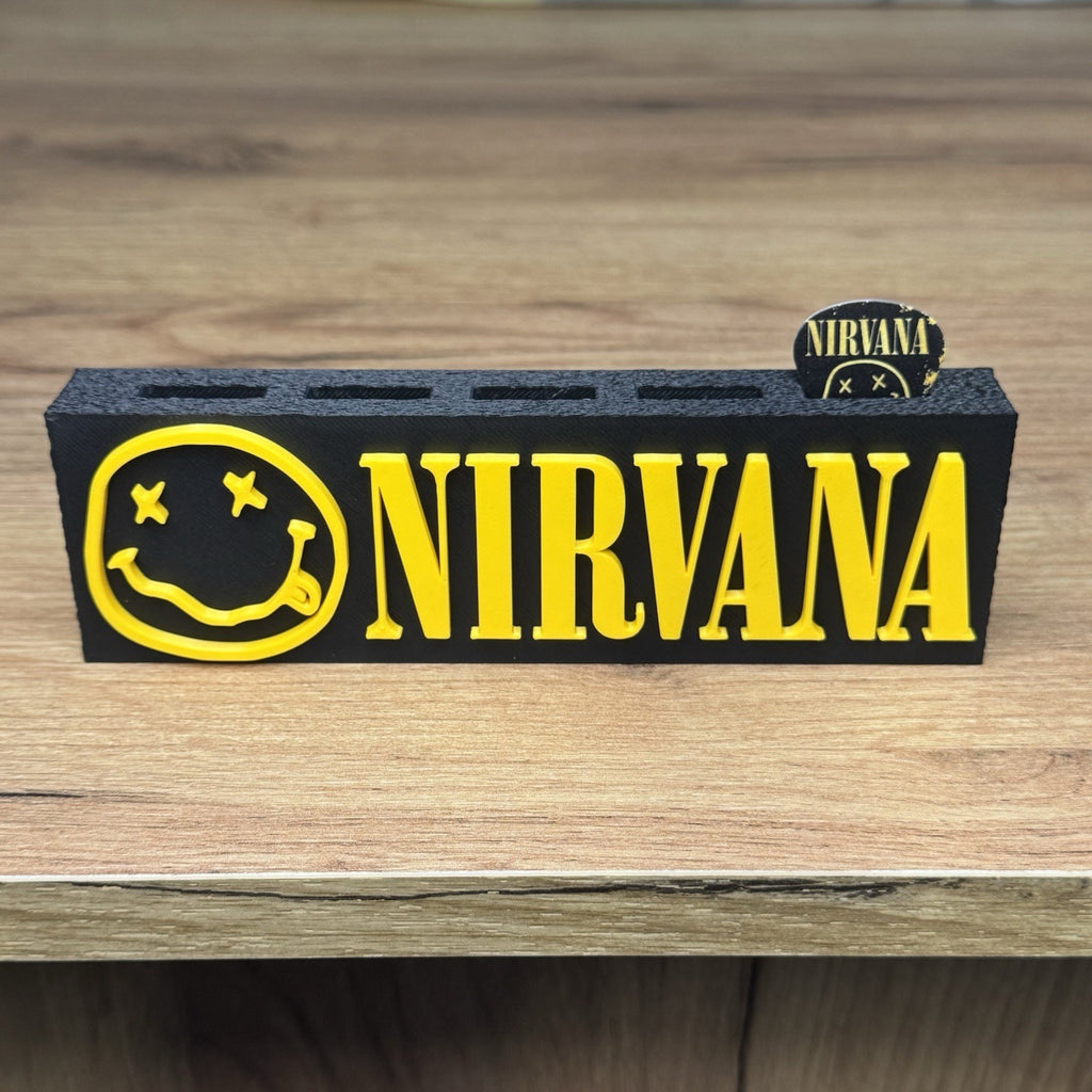 Guitar Pick Holder Stand Nirvana Themed Desk Display Guitar Pick Organizer