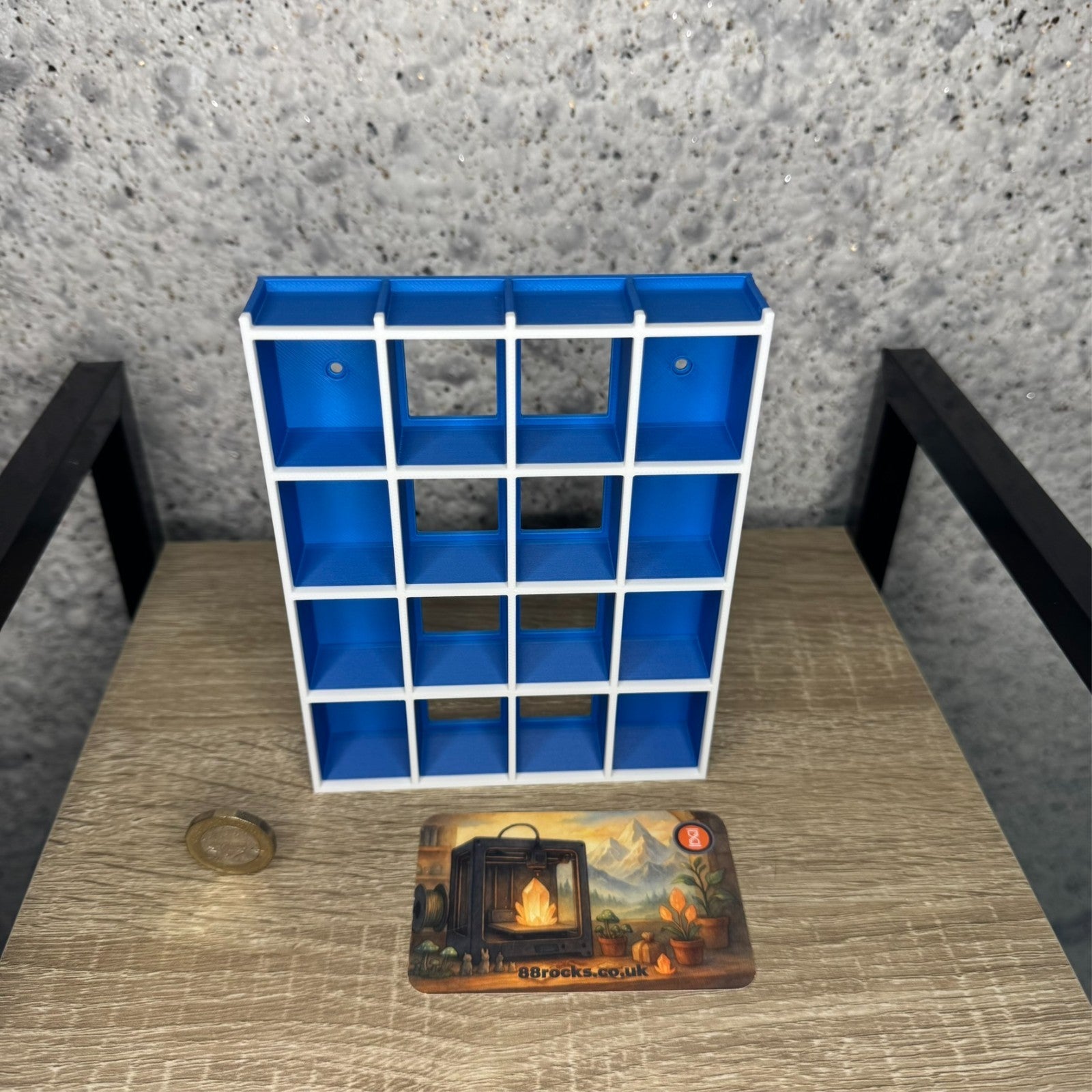 Display Shelf for Bitty Pop 20 slots organizer blue white
