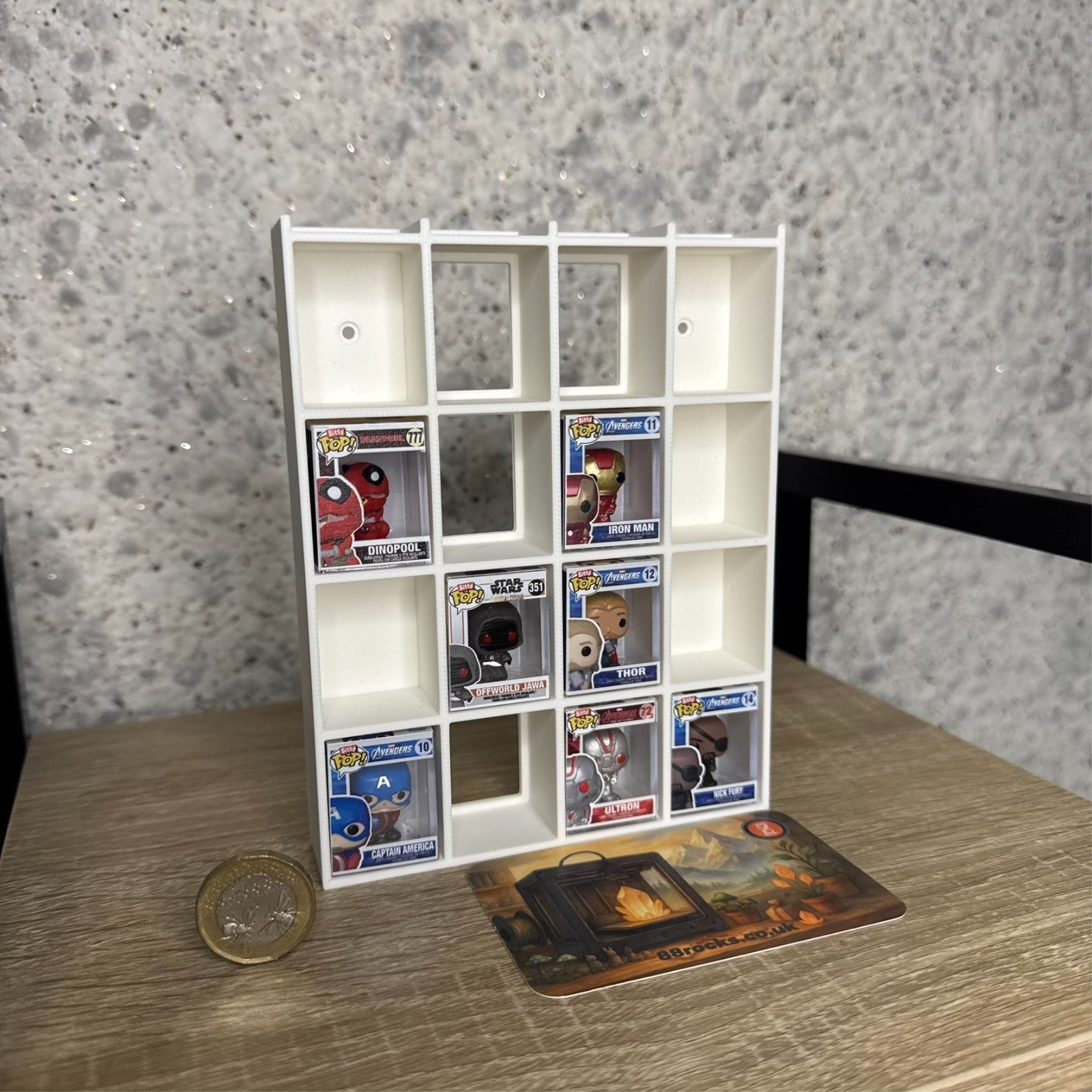 Display Shelf for Bitty Pop 20 slots organizer white