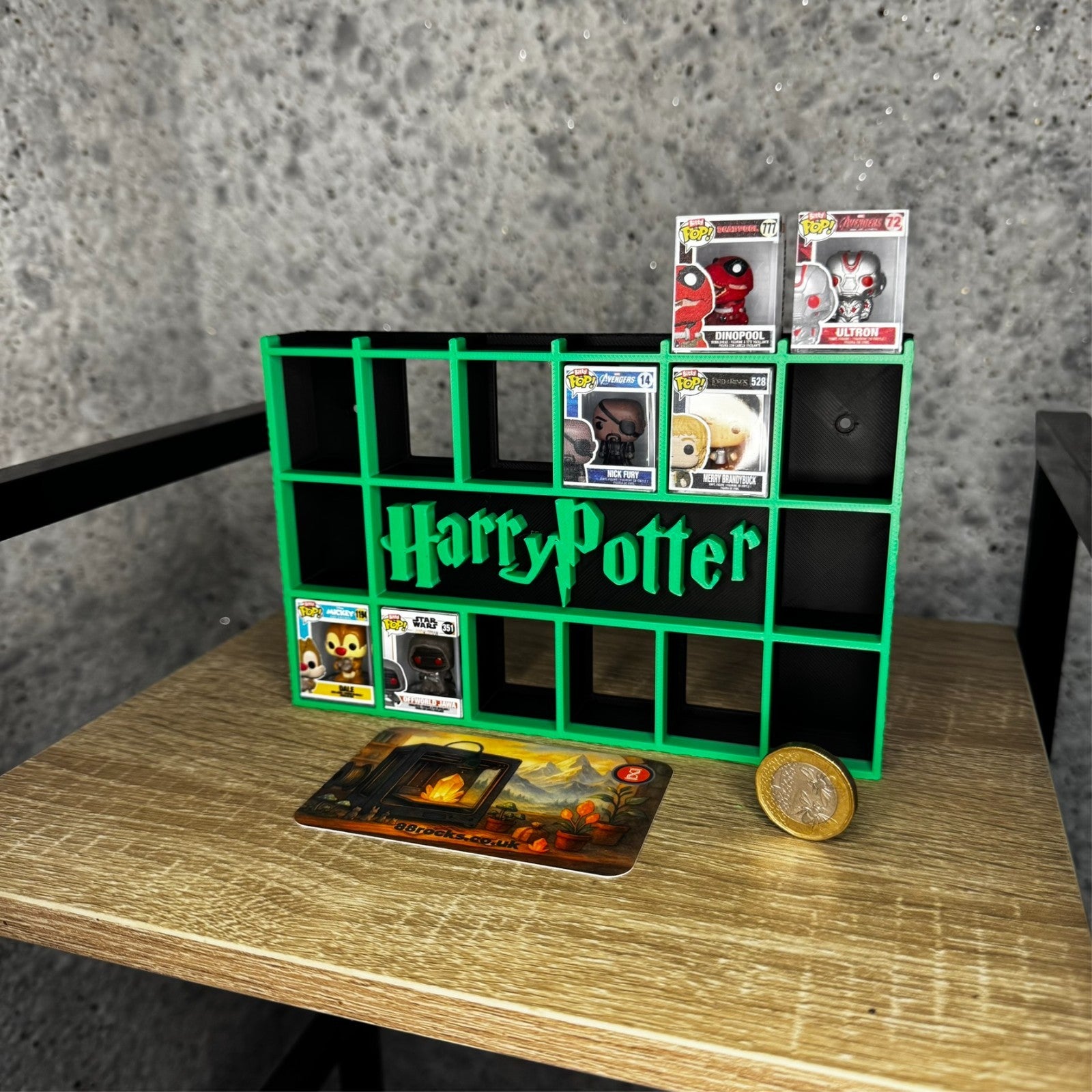 Display Shelf for Bitty Pop Harry Potter themed, 20 slots