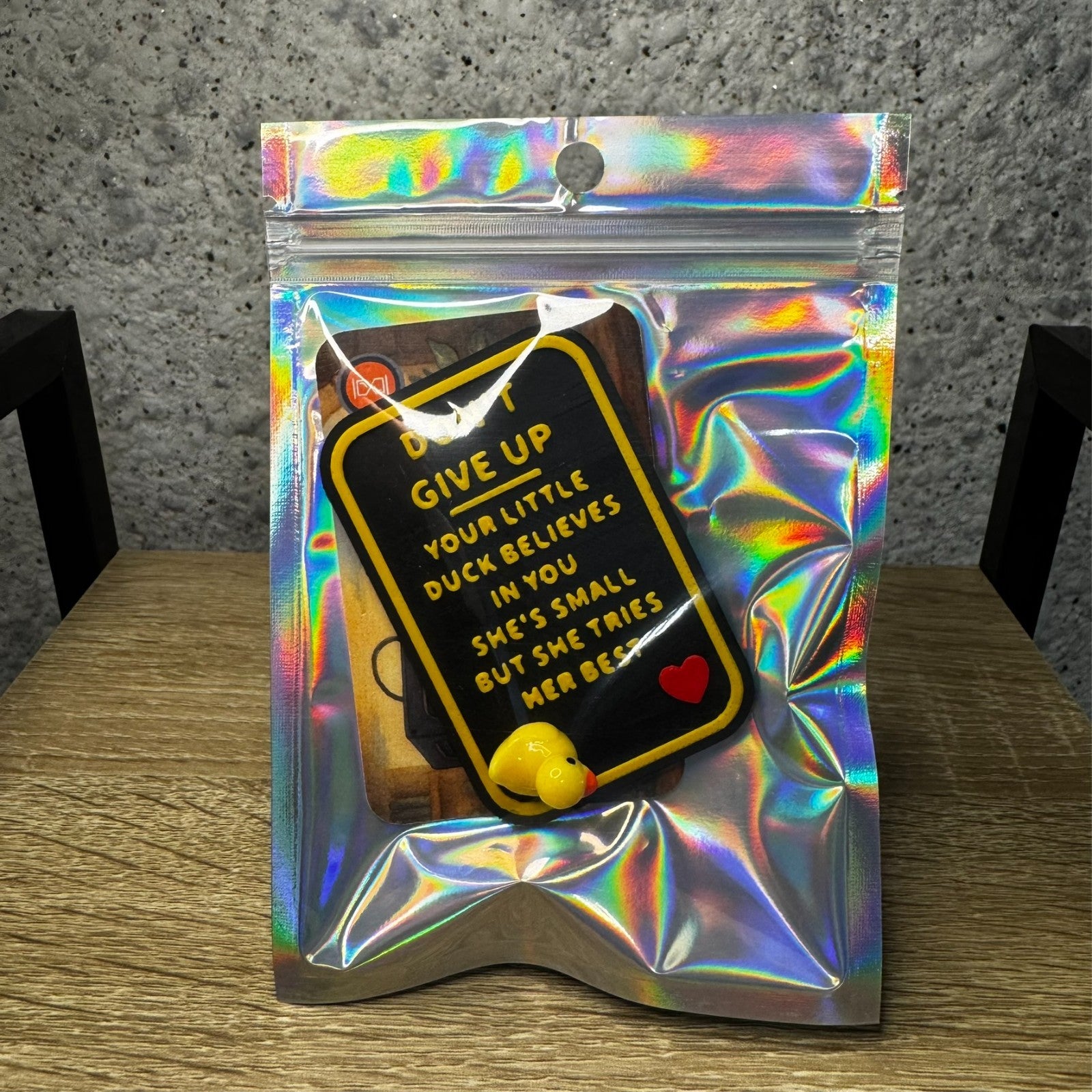 Pocket Hug Duck – Don’t Give Up – 3D Printed Motivation Card