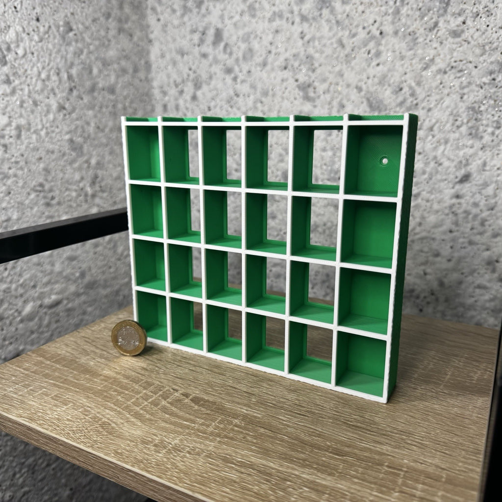 Display Shelf for Bitty Pop Boxes 30 slots organizer  Bamboo Green