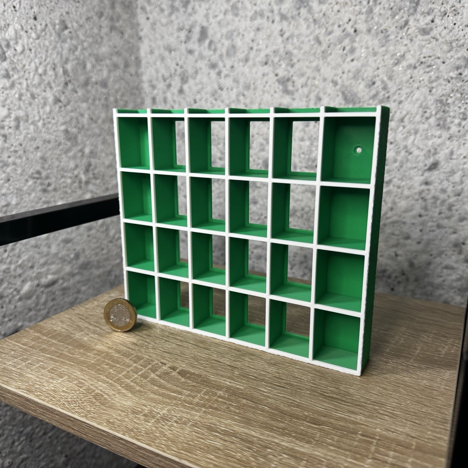 Display Shelf for Bitty Pop Boxes 30 slots organizer  Bamboo Green