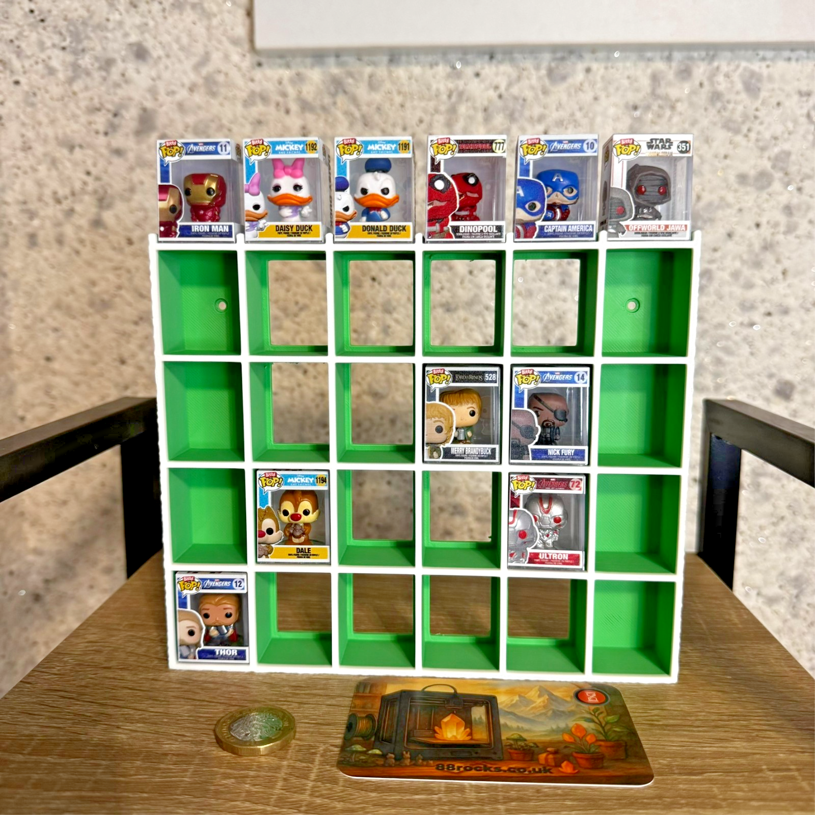 Display Shelf for Bitty Pop Figures 30 slots organizer