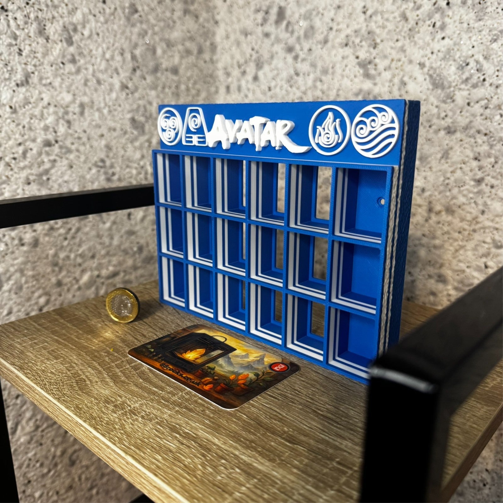 Display Shelf for Bitty Pop Avatar Last Airbender Fan art  themed, 18 slots