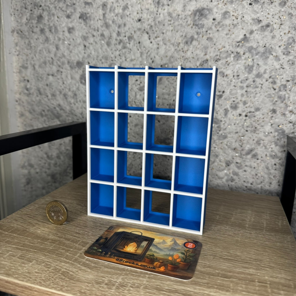 Display Shelf for Bitty Pop 20 slots organizer blue white
