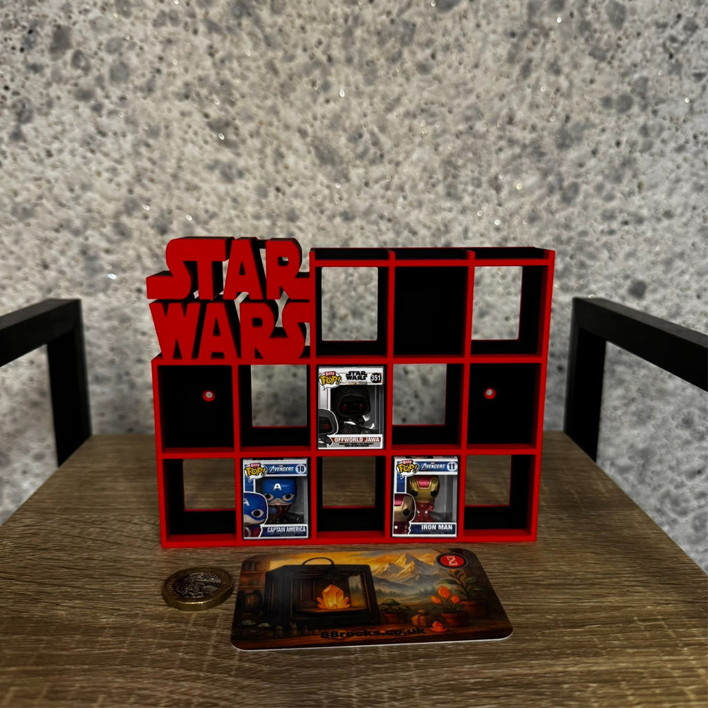 Display Shelf for Bitty Pop Star Wars themed 16 slots organizer