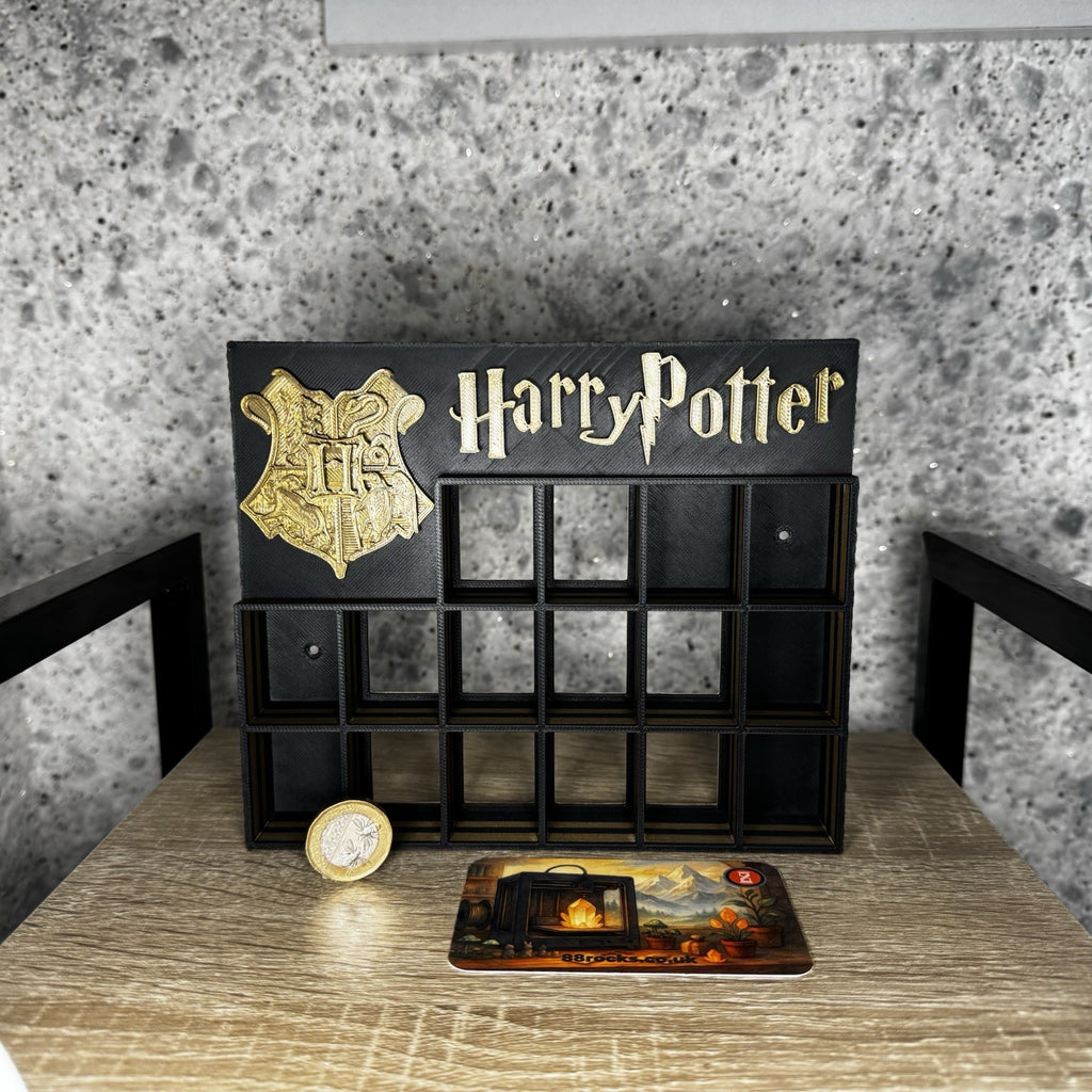 Display Shelf Organizer for 16 Bitty Pop boxes Harry Potter themed.