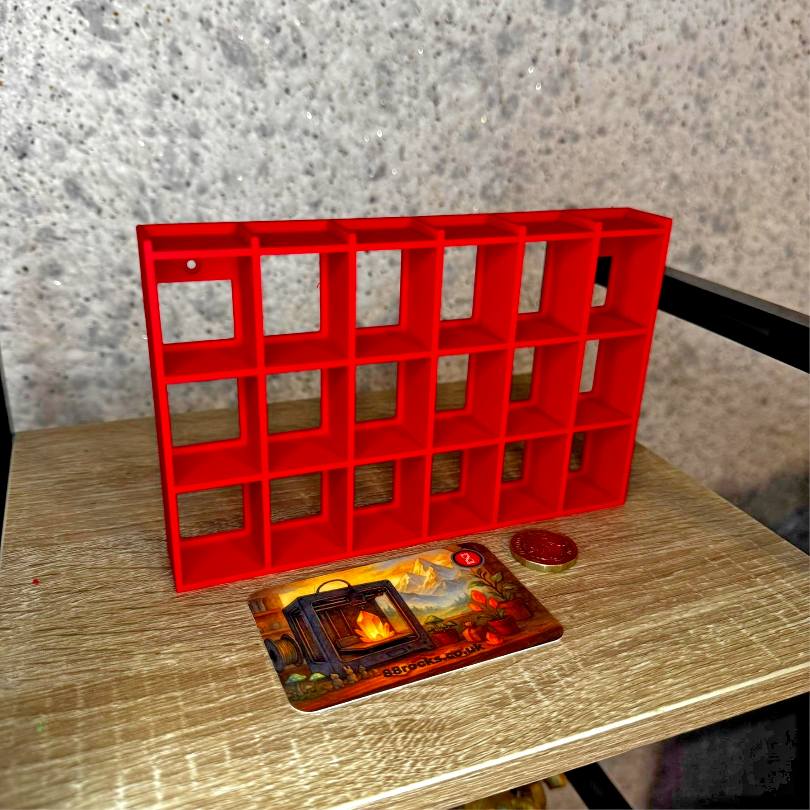 Display shelf for Bitty Pop 24 slots red unit