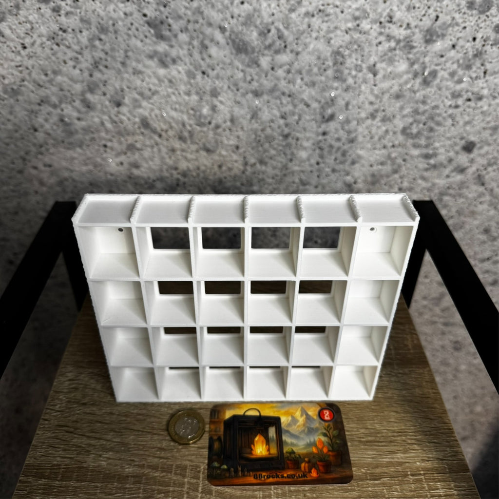 Shelf for Bitty Pop – Holds 30 Figures –White. Wall/Desk Display Stand