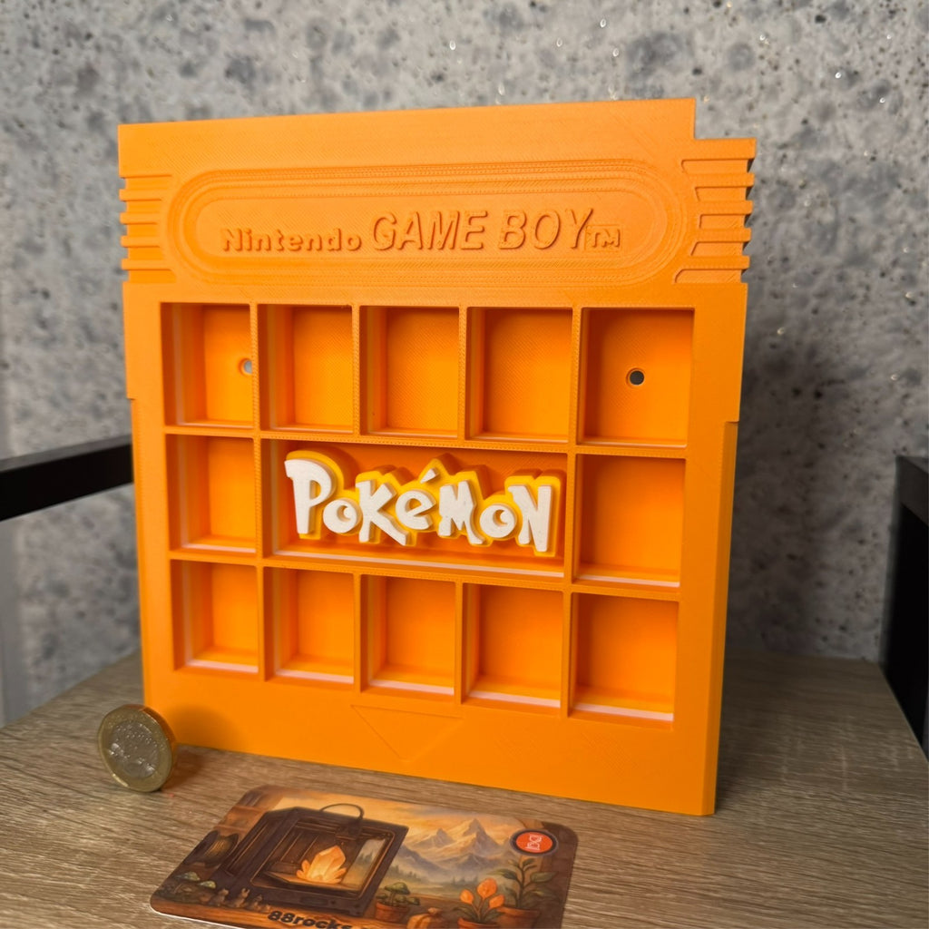 Display Shelf Organizer for 12 Bitty Pop boxes Game Boy Pokemon themed