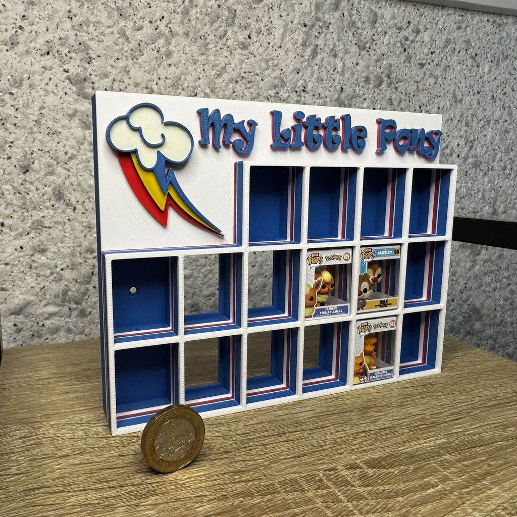 Display Shelf Organizer for 16 Bitty Pop boxes — My Little Pony themed