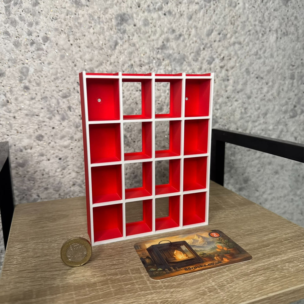 Display Shelf for Bitty Pop 20 slots organizer red white