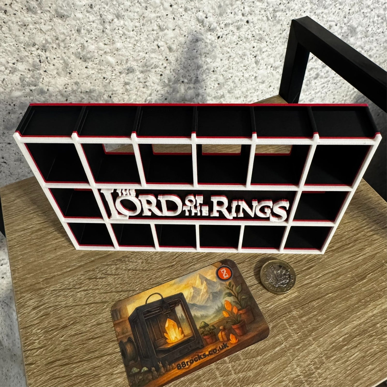 Display Shelf  Stand for Bitty Pop The Lord of the Rings themed 20 slots