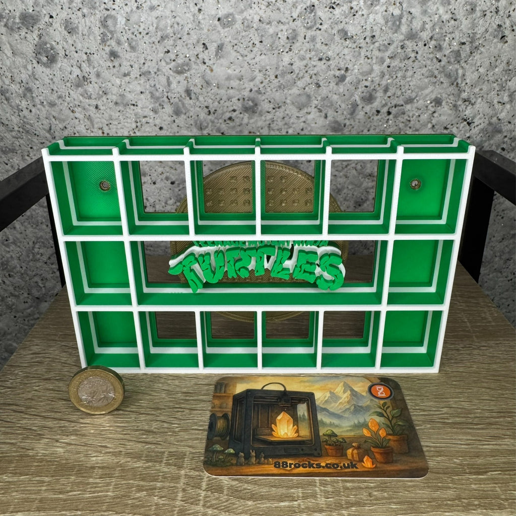 Display Shelf Organizer for 20 Bitty Pop Boxes Ninja Turtles themed