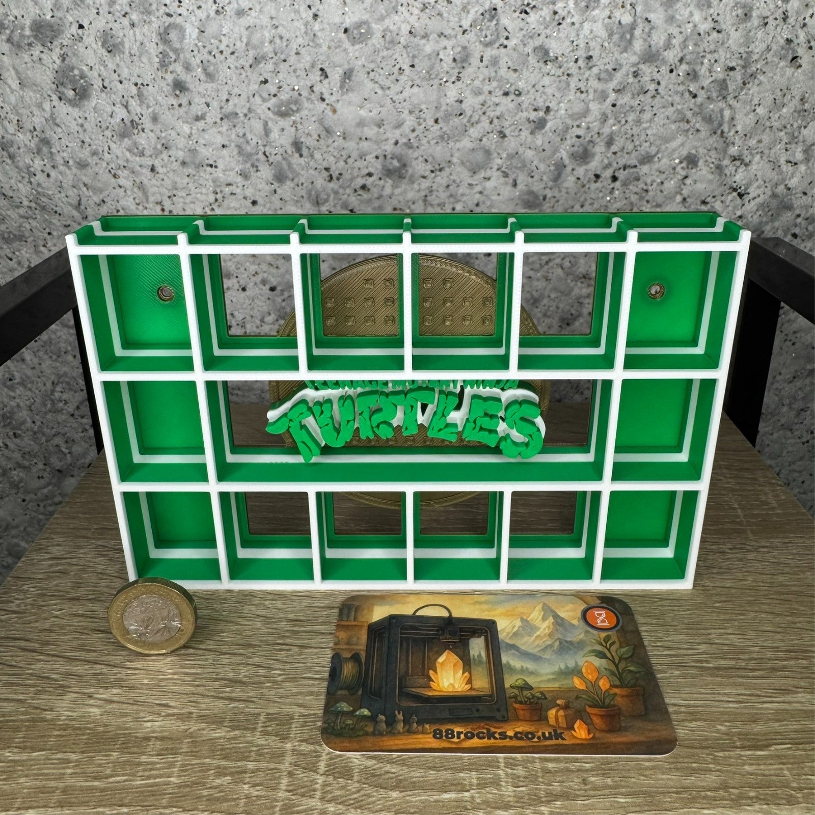 Display Shelf Organizer for 20 Bitty Pop Boxes Ninja Turtles themed