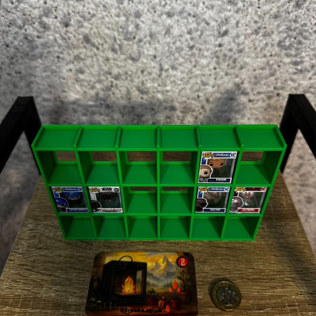 Display Shelf for Bitty Pop 24 slots green unit