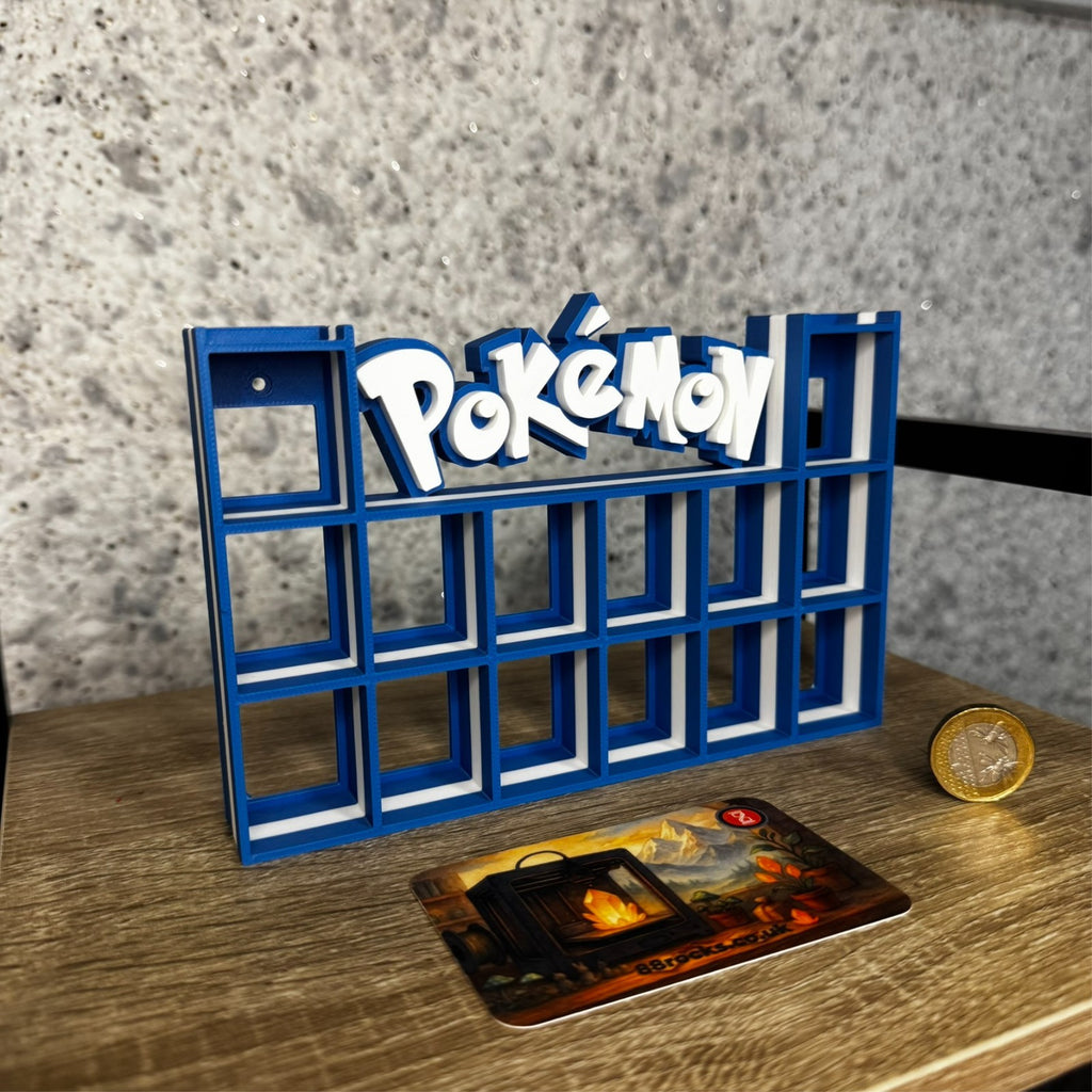 Display Shelf for Bitty Pop Pokemon themed 16 slots unit (water edition)