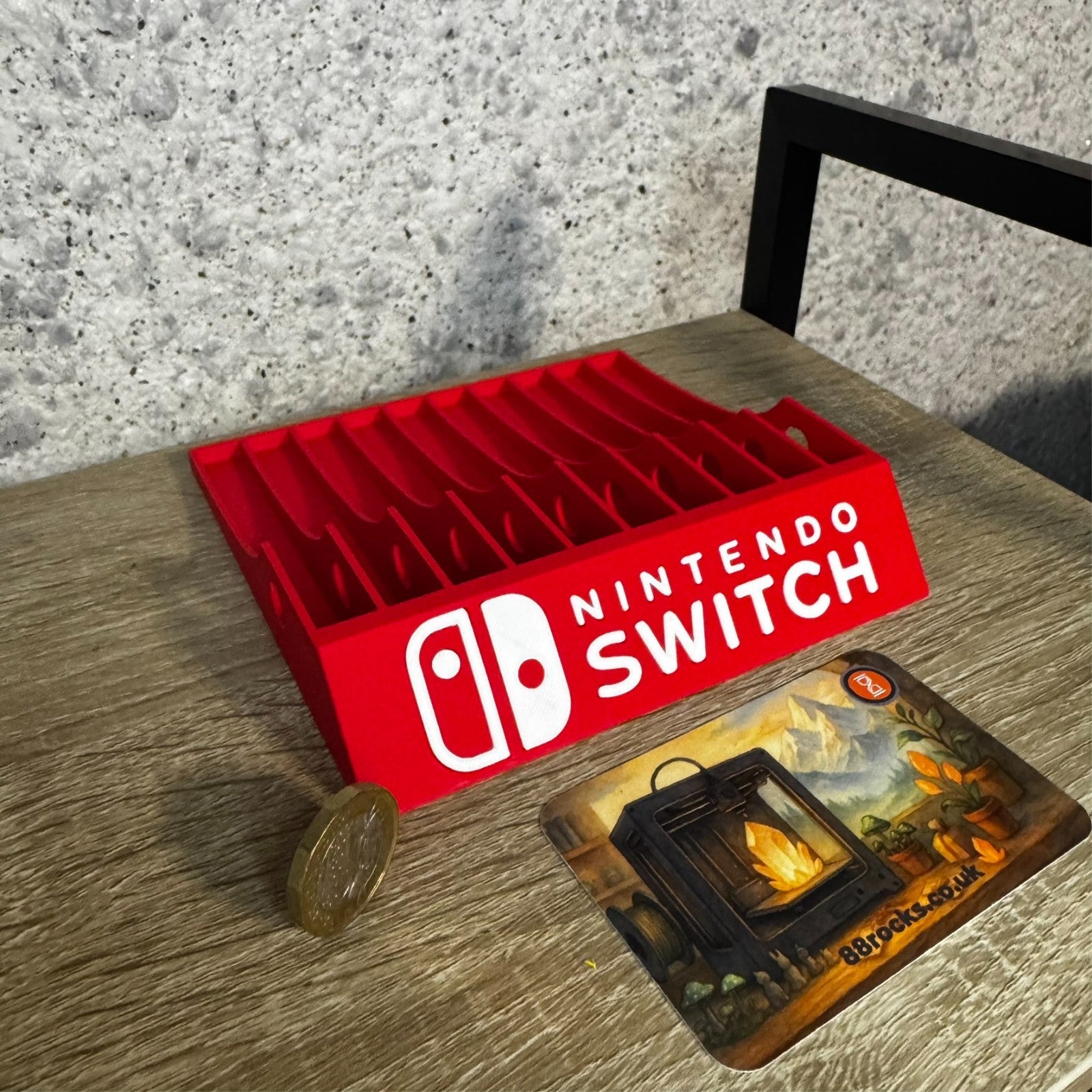 Display Stand Rack for Nintendo Switch Game Cases - Holds 10 Boxes