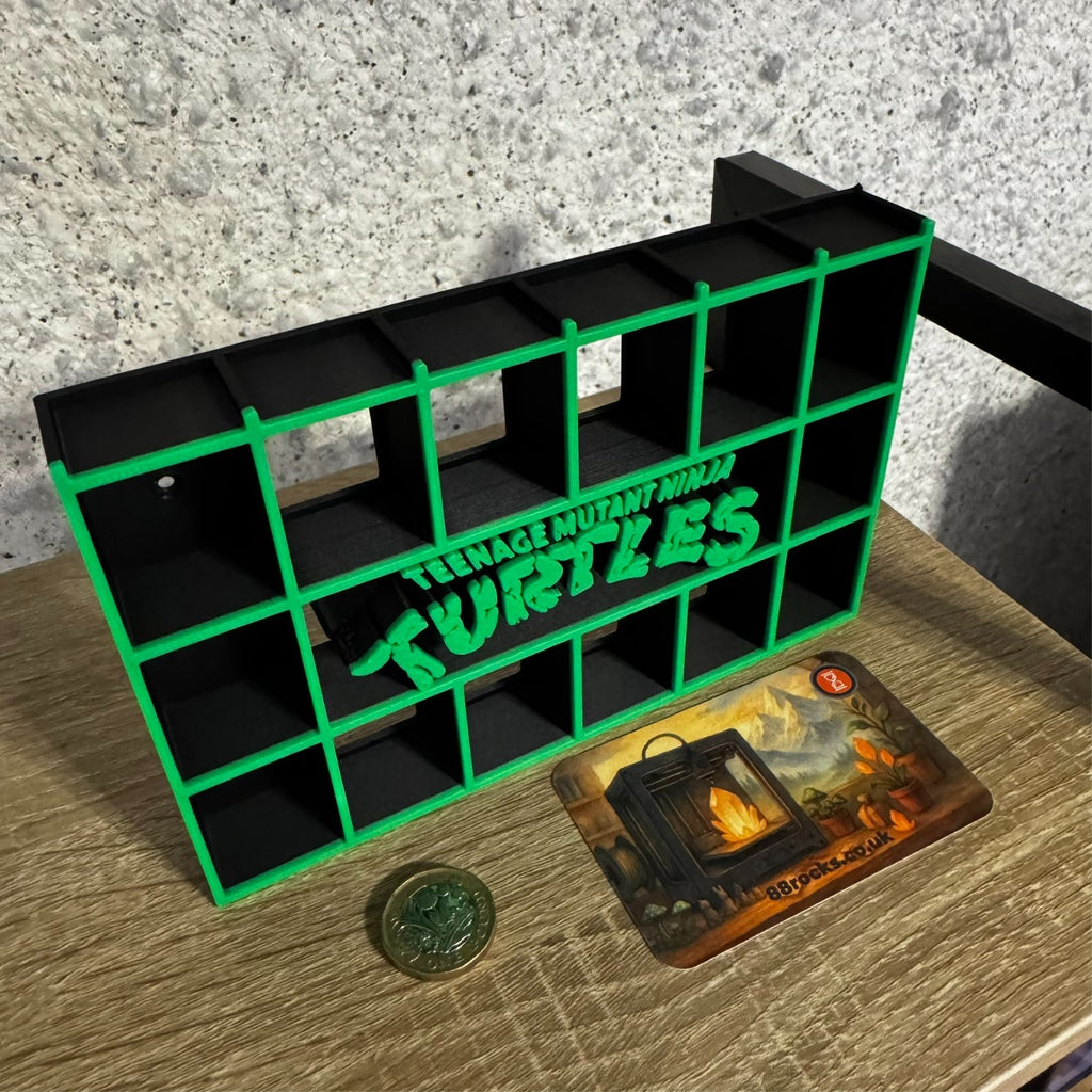 Display Shelf for Bitty Pop mini figures Teenage Mutant Ninja Turtles themed