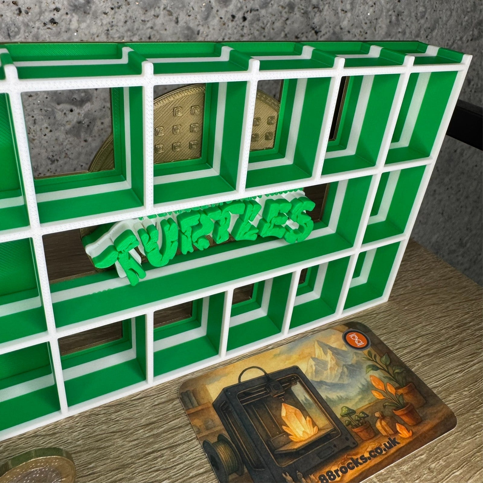 Display Shelf Organizer for 20 Bitty Pop Boxes Ninja Turtles themed