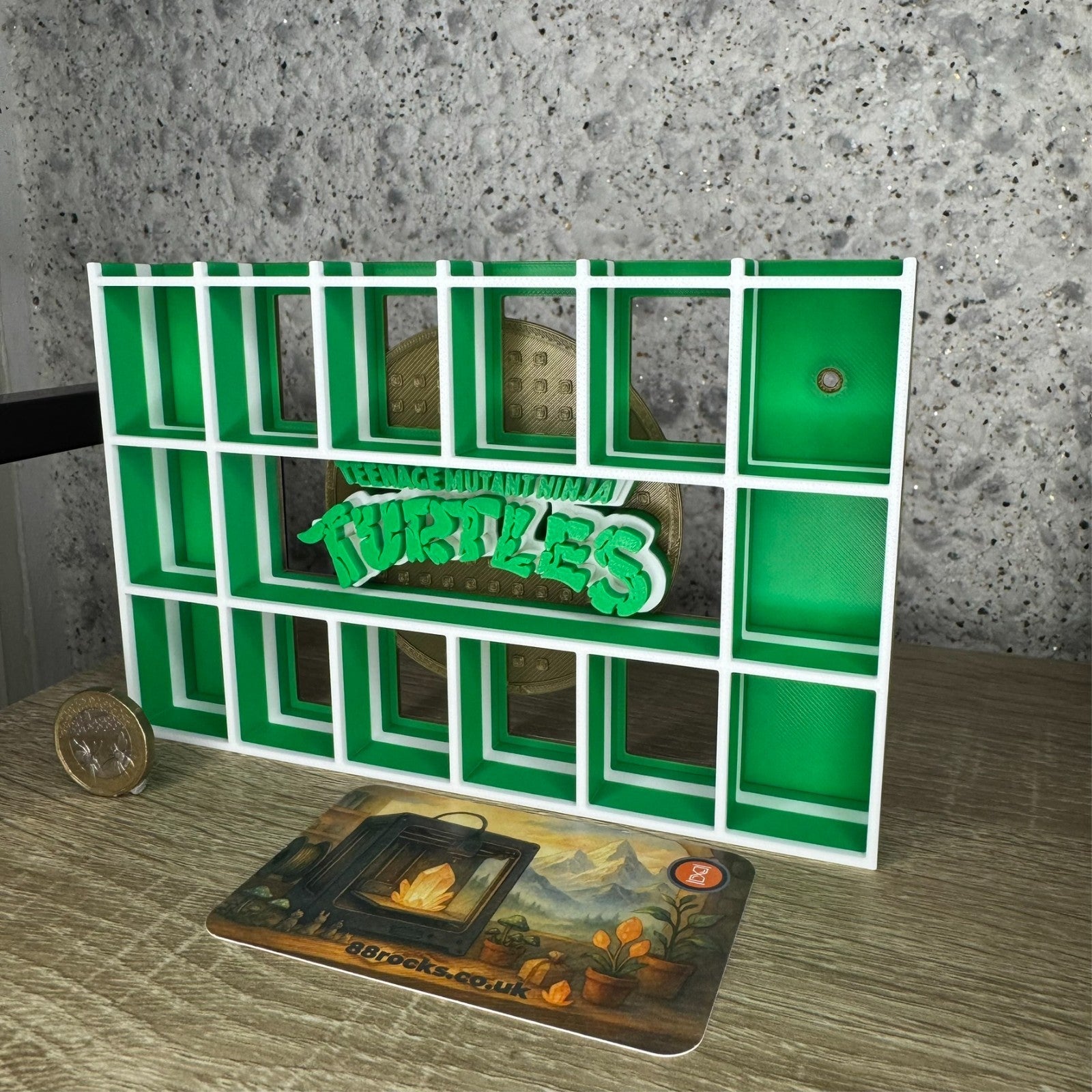 Display Shelf Organizer for 20 Bitty Pop Boxes Ninja Turtles themed