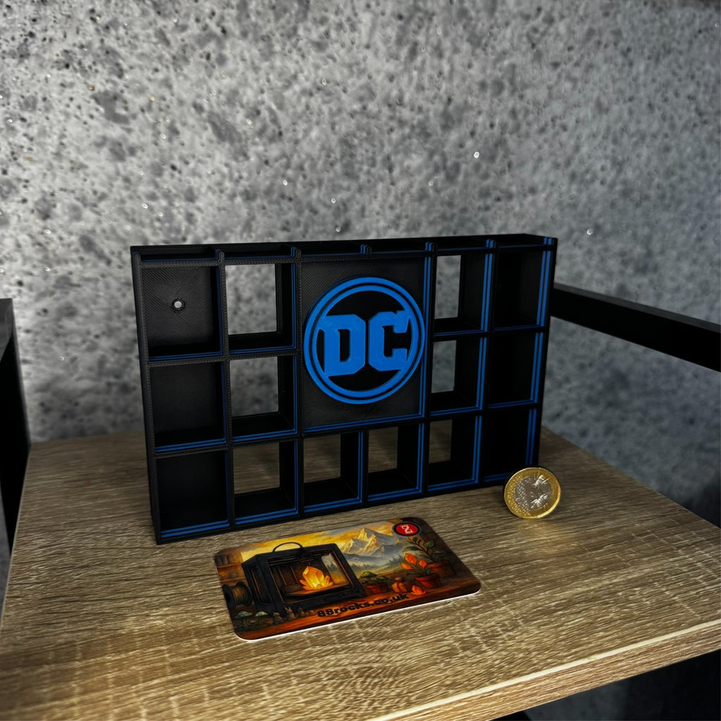 Display Shelf for Bitty Pop DC themed black blue