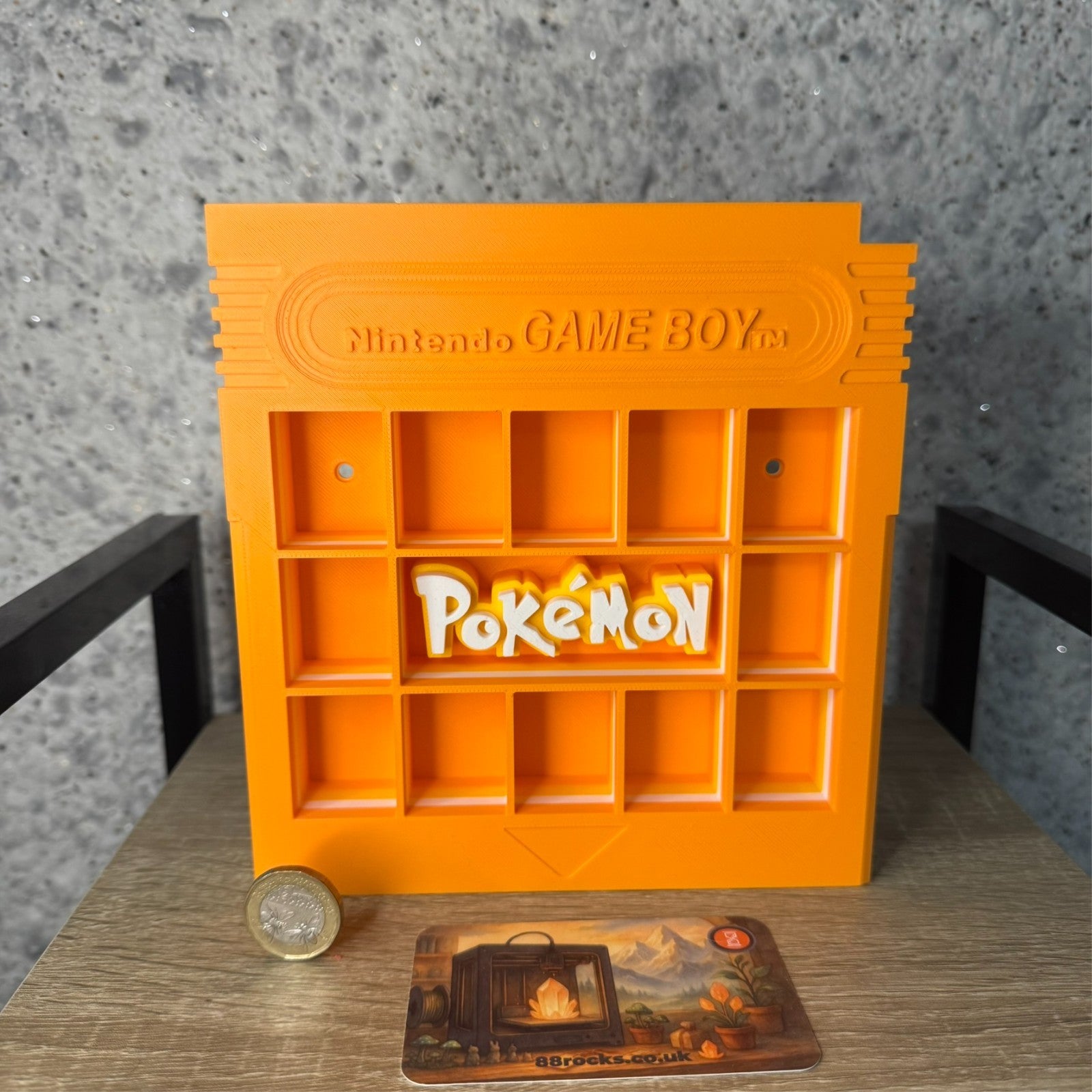 Display Shelf Organizer for 12 Bitty Pop boxes Game Boy Pokemon themed