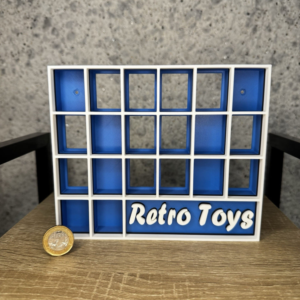Display Shelf Organizer for 20 Bitty Pop boxes — Retro Toys themed