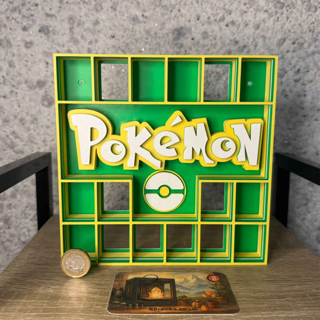 Display Shelf for Bitty Pop Pokemon themed, 16 slots