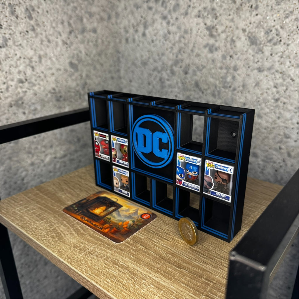 Display Shelf for Bitty Pop DC themed black blue