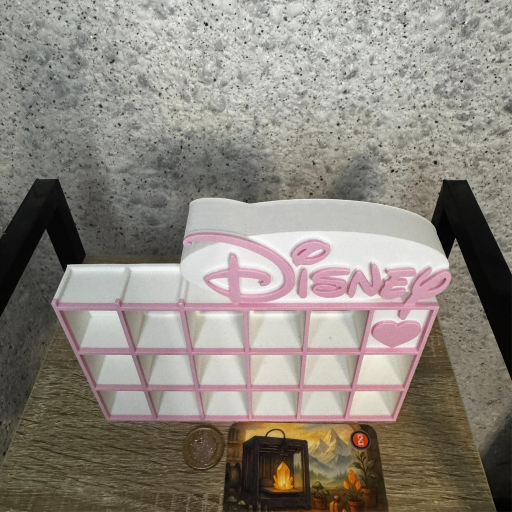 Display Shelf for Bitty Pop Disney themed 19 slots unit white pink