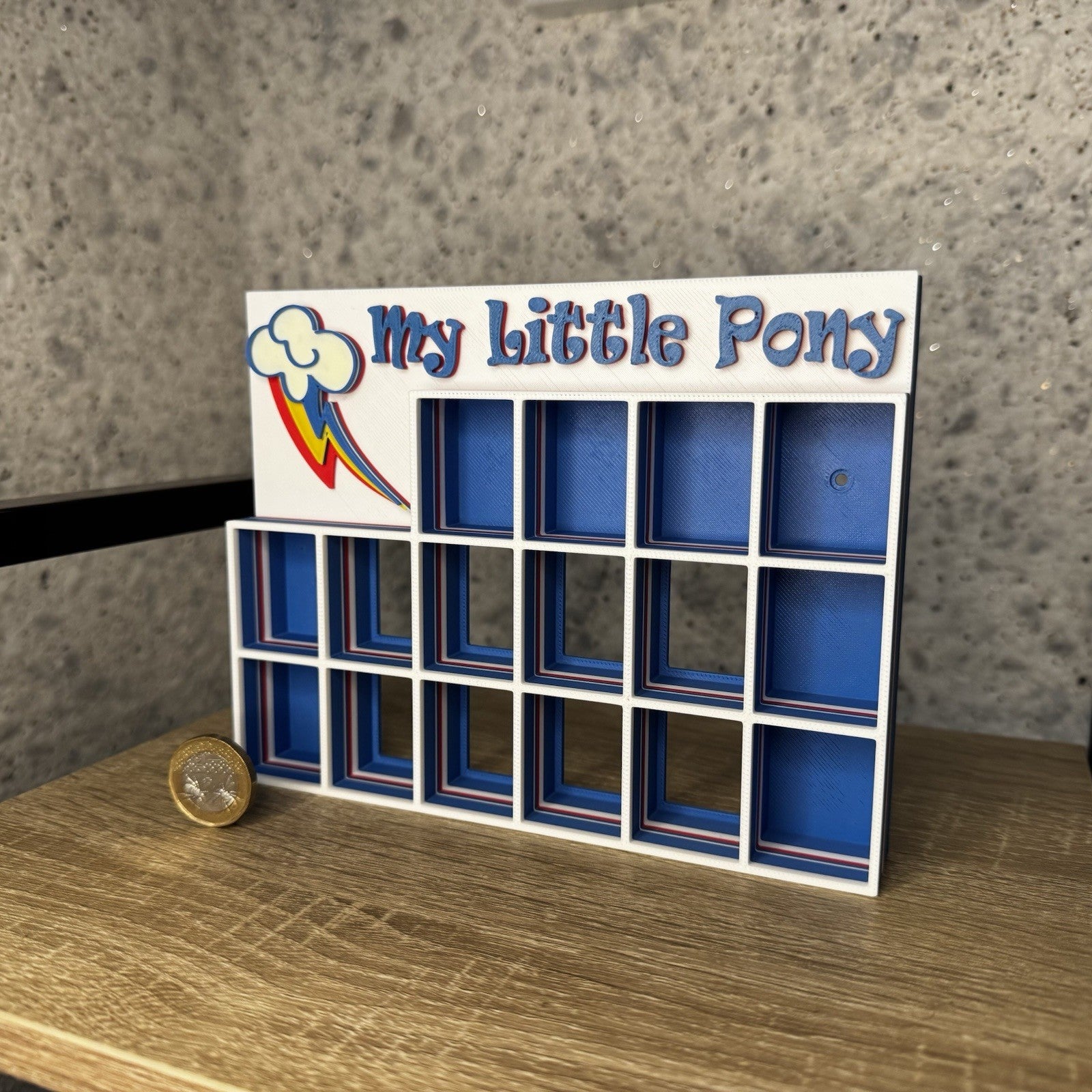 Display Shelf Organizer for 16 Bitty Pop boxes — My Little Pony themed