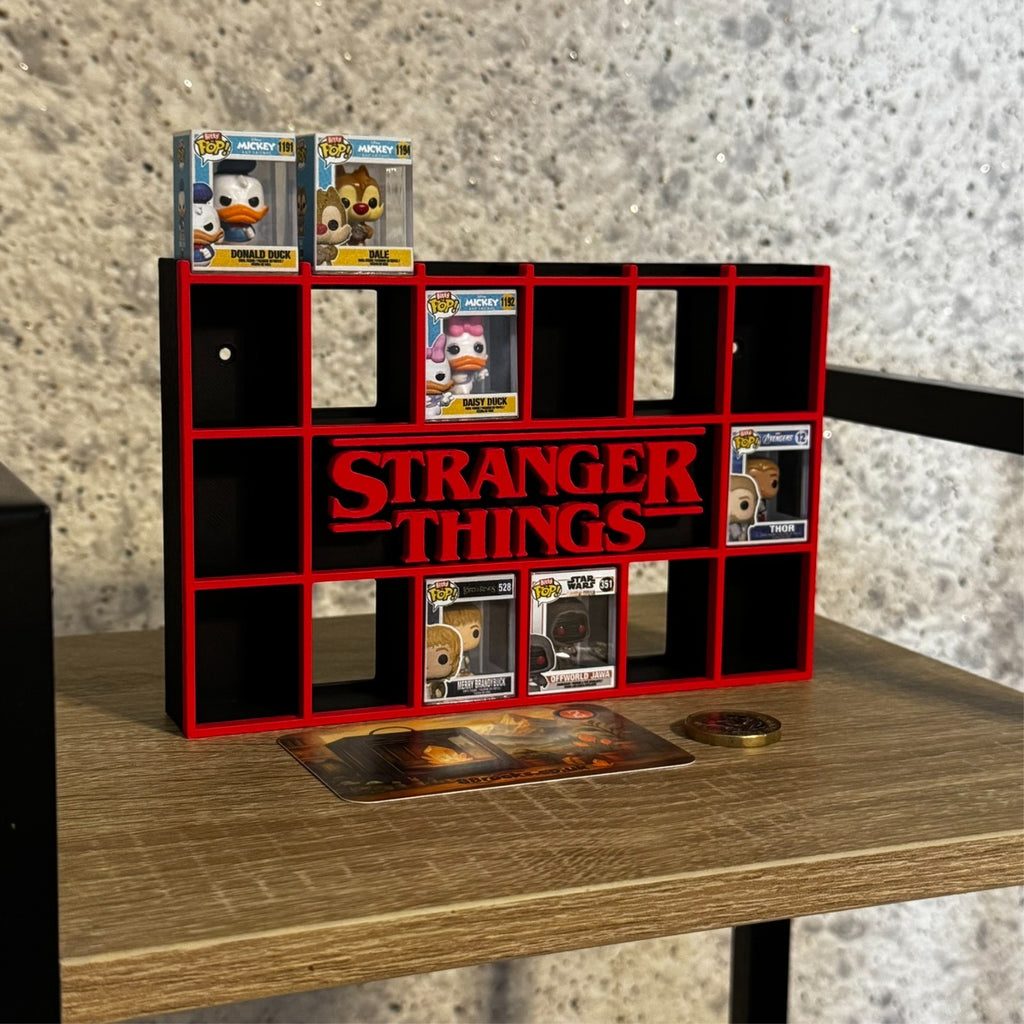 Display Shelf for Bitty Pop Stranger things themed 20 slots organizer