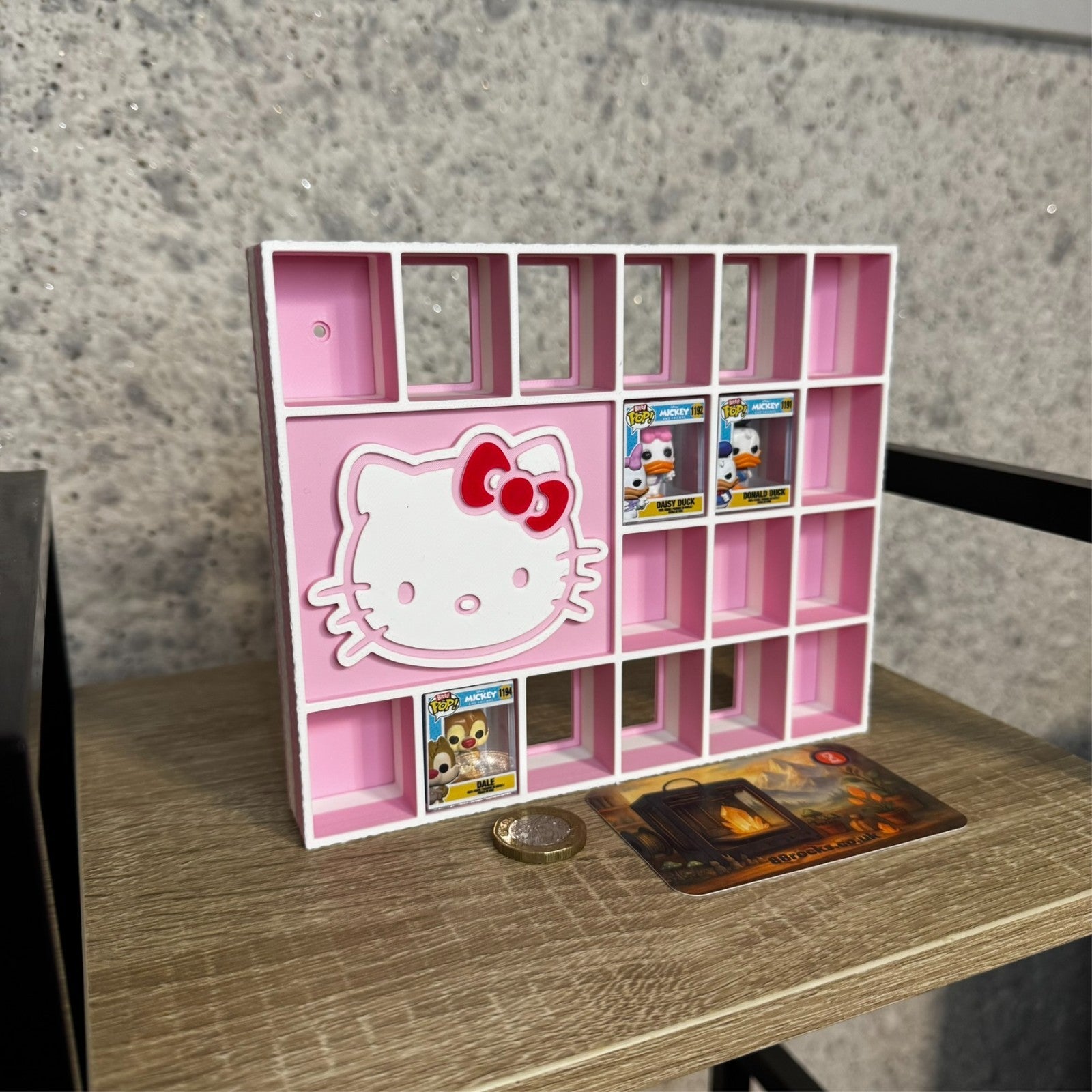 Display Shelf for Bitty Pop stand mini figures Hello Kitty themed 18 slots unit
