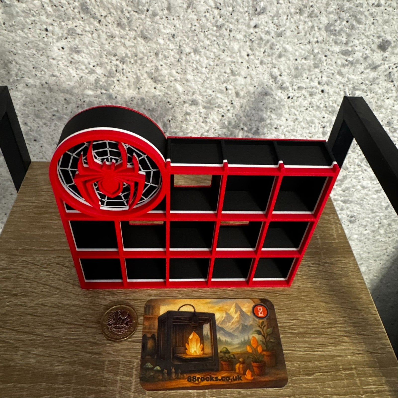 Display Shelf for Bitty Pop Spiderman themed 16 slots unit