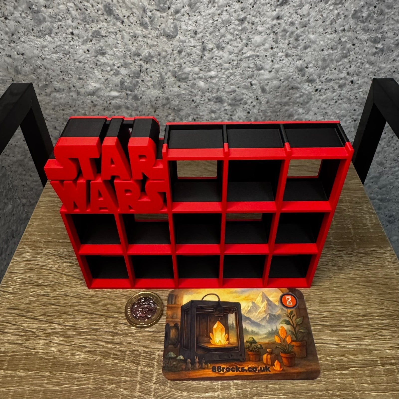 Display Shelf for Bitty Pop Star Wars themed 16 slots organizer