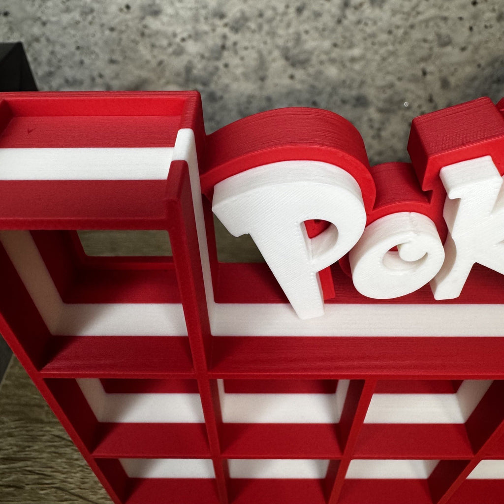 Display Shelf for Bitty Pop Pokemon themed 16 slots unit (fire edition)