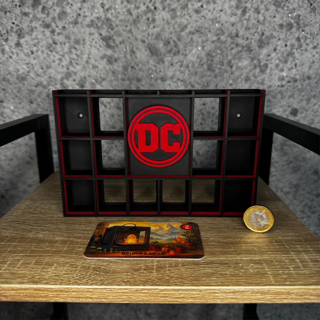 Display Shelf for Bitty Pop DC themed black red