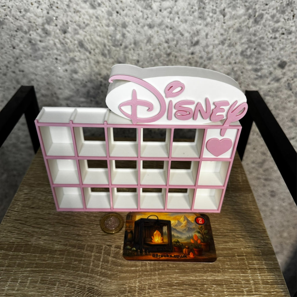 Display Shelf for Bitty Pop Disney themed 19 slots unit white pink