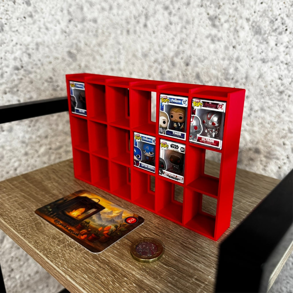 Display shelf for Bitty Pop 24 slots red unit