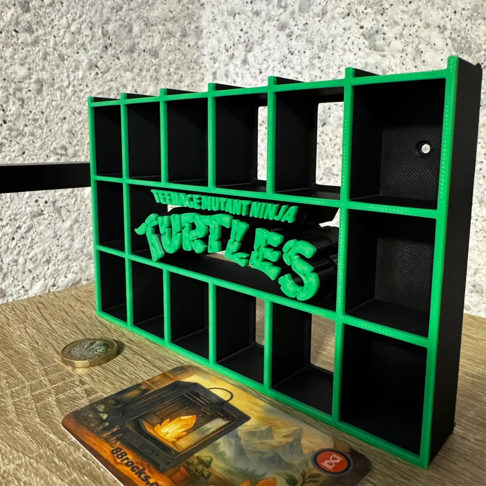 Display Shelf for Bitty Pop mini figures Teenage Mutant Ninja Turtles themed