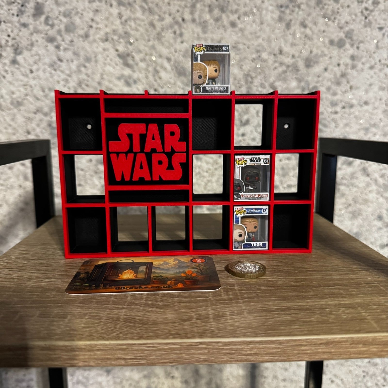 Display Shelf for Bitty Pop Star Wars themed 20 slots organizer