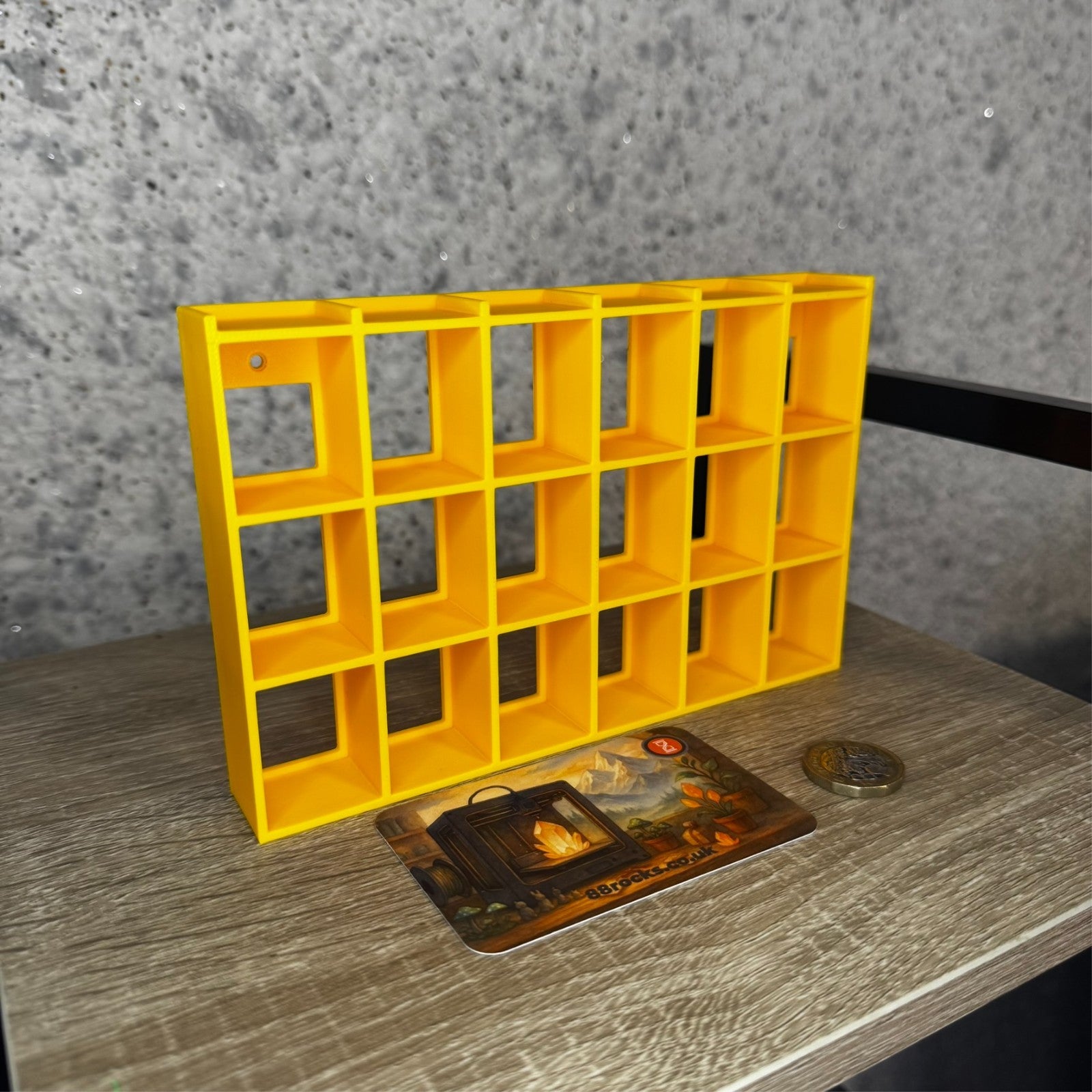 Display Shelf for Bitty Pop 24 slots yellow unit