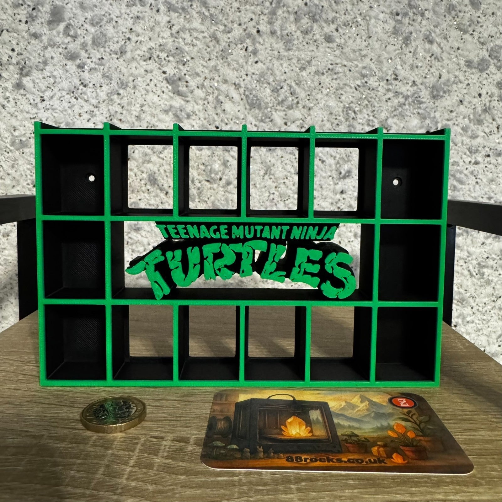 Display Shelf for Bitty Pop mini figures Teenage Mutant Ninja Turtles themed
