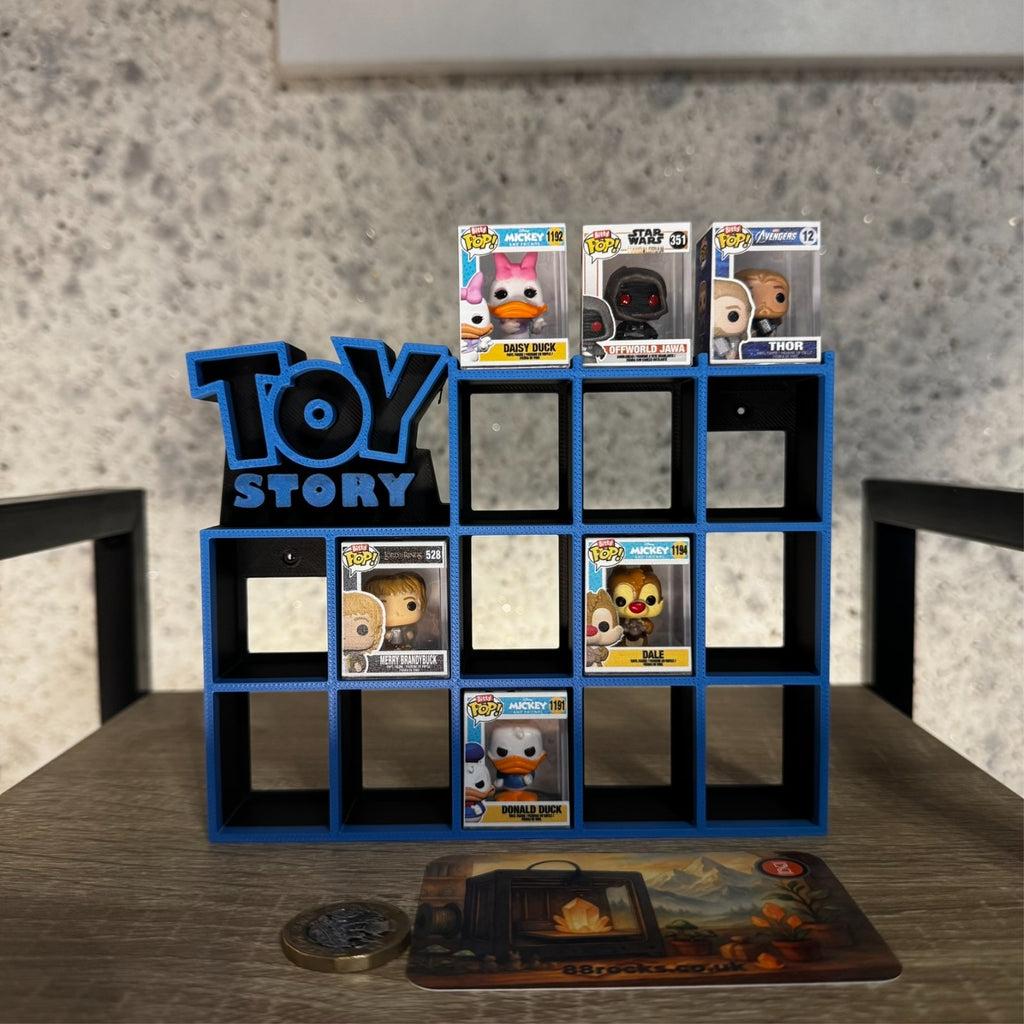Display Shelf for Bitty Pop Toy Story themed 16 slots organizer