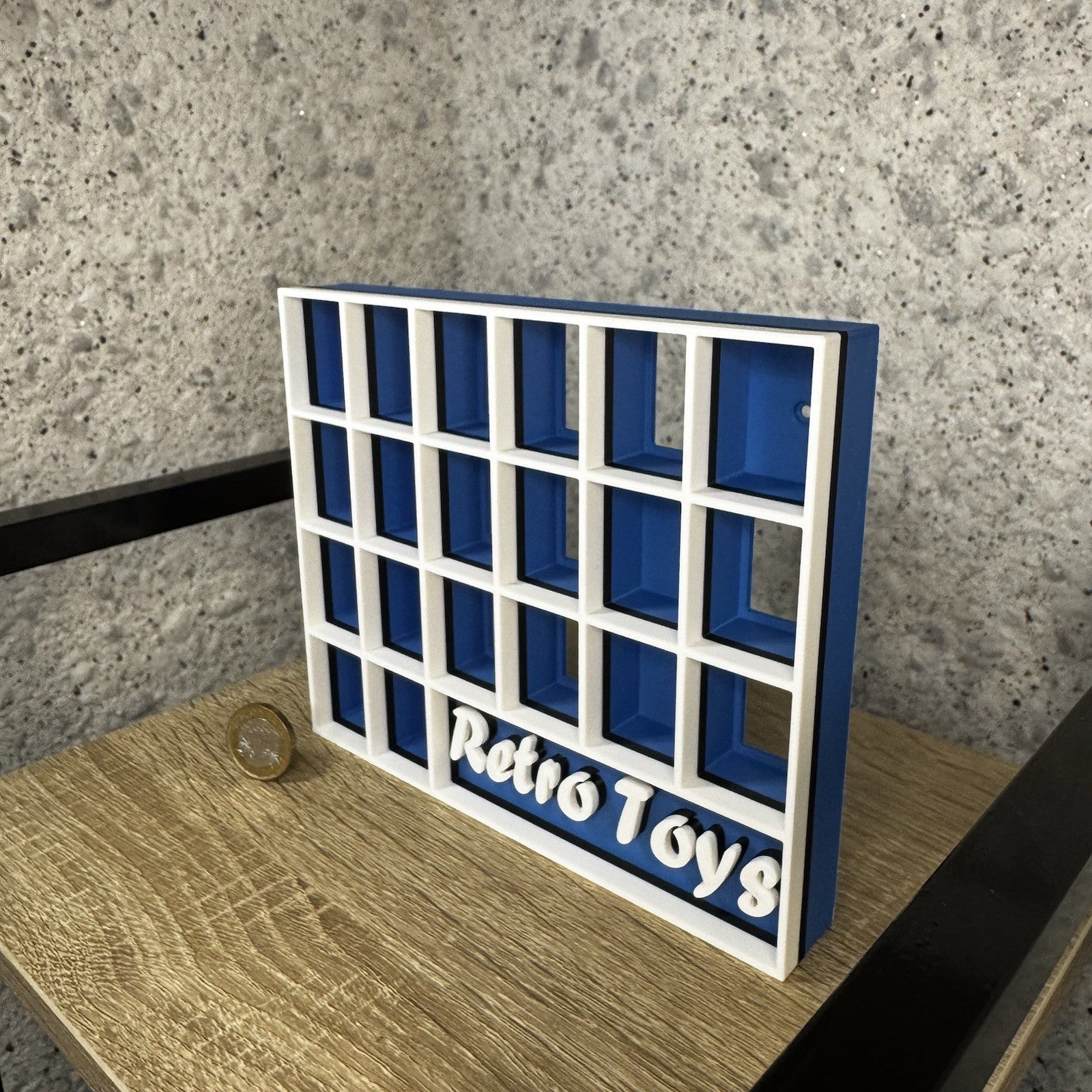 Display Shelf Organizer for 20 Bitty Pop boxes — Retro Toys themed