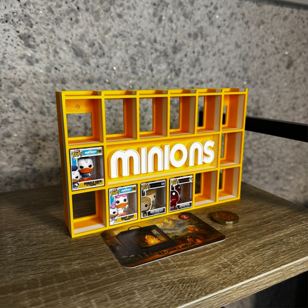 Display Shelf for Bitty Pop in minions theme 20 slots organizer